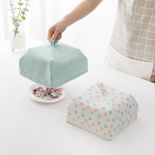 Foldable thermal insulation dust-proof dining table cover, food insect-proof vegetable umbrella, vegetable lid cover, winter thermal insulation dining table cover