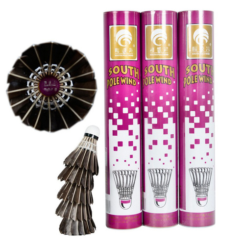 Antarctic style purple gold No. 7 black goose feather badminton full round blade feathers stable and durable king training badminton