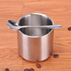 Factory wholesale non -magnetic stainless steel double -layer heat insulation 304 thickened coffee cup with a plate with spoon three -piece laser