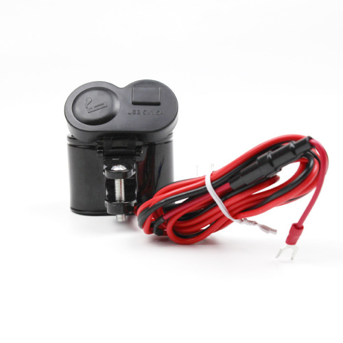 Motorcycle waterproof cigarette lighter Electric vehicle cigarette lighter socket usb universal mobile phone charger 2-in-1 wholesale