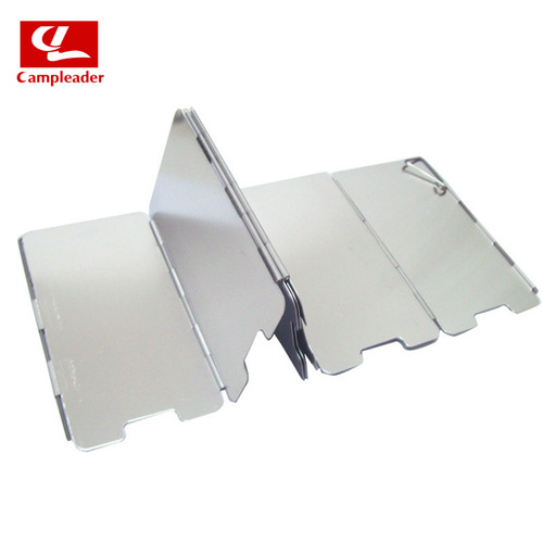 Outdoor stove head windshield stove windshield 9-piece aluminum alloy windshield folding picnic windshield with latch