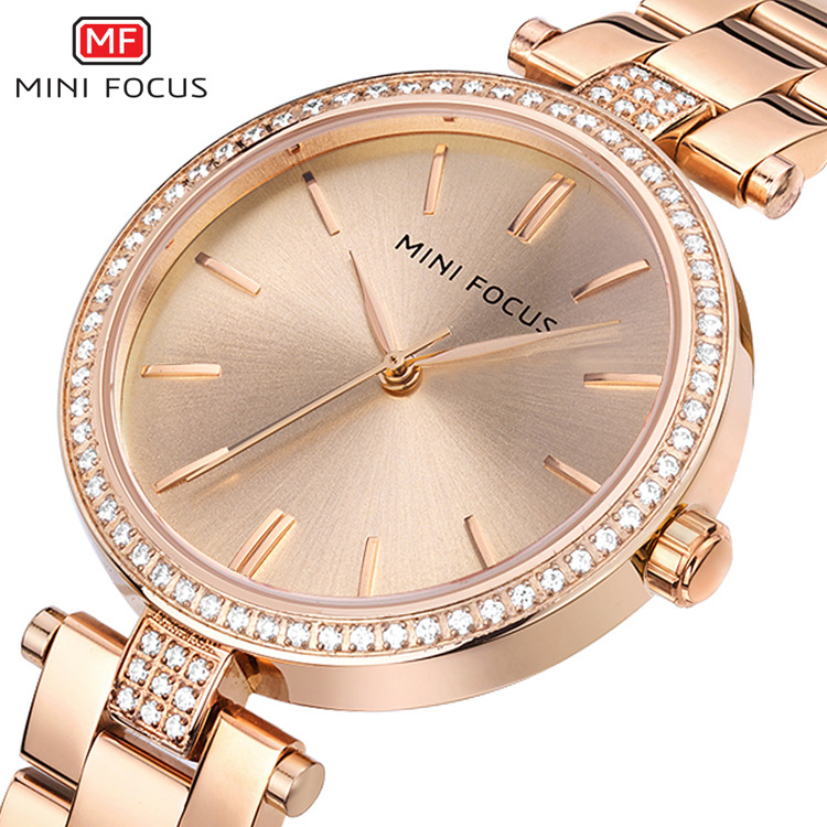MINI FOCUS/Women's Watch/Japanese movement/waterproof/metal strap/European and American hot sale 0039L