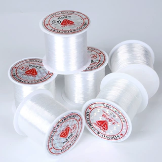 0.2-0.8mm白色无弹力透明隐形鱼丝线手工diy手链项链串珠子透明线