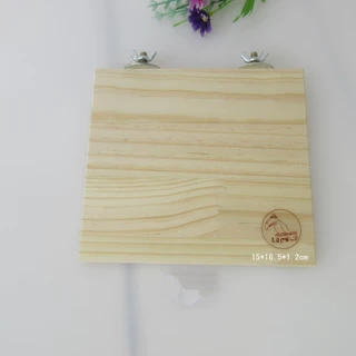 龙猫松鼠用品 龙猫松鼠跳板 木质跳板 15*16.5cm 适用各种笼子