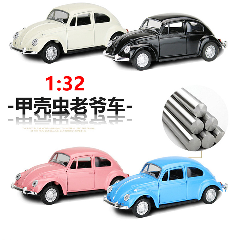 双开门老爷车模型回力合金车玩具汽车摆件烘焙蛋糕装饰