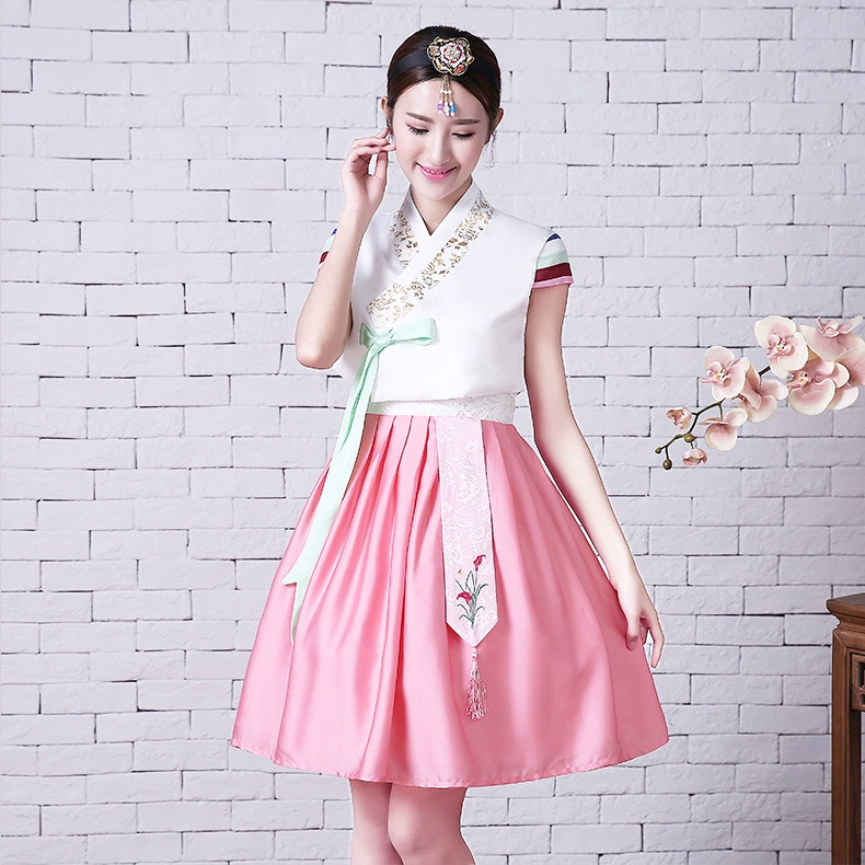 Han Yuefang оригинальная корейская танцевальная одежда с короткими рукавами корейская корейская танцевальная одежда для взрослых корейская одежда короткая корейская юбка