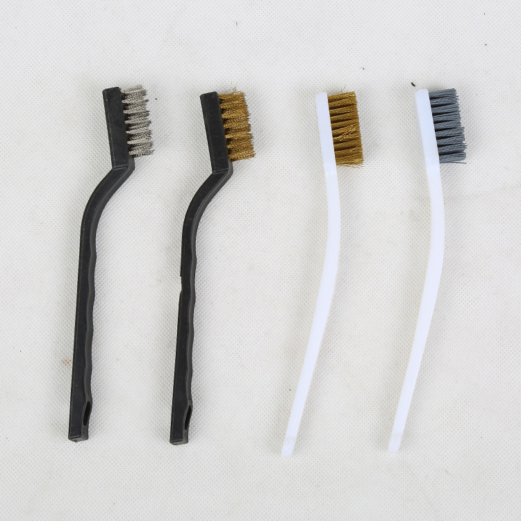 迷你刷碗型铜丝刷钢丝笔刷工具刷迷你杆碗铜丝刷金属牙刷