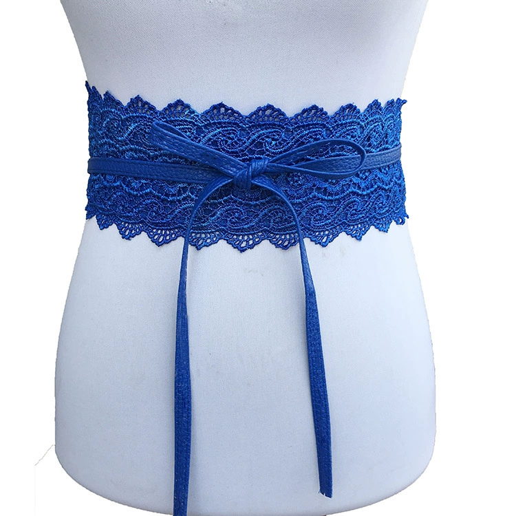 Кружевной пояс с пряжкой, ремешок из PU, широкий пояc- Corset стиль в европейском стиле, 210 см, многоцветный