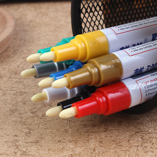 Overseas Paint Pens 12 Pack Plastic Metal Glass Graffiti Markers Furniture Car Tire Touch-up Markers
