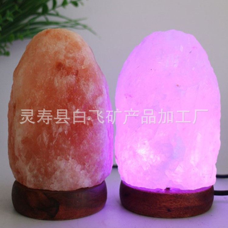 Lámpara de sal lámpara de sal de cristal del Himalaya que cambia de color colorido USB lámpara de sal natural lámpara de piedra de sal lámpara de noche luz de noche