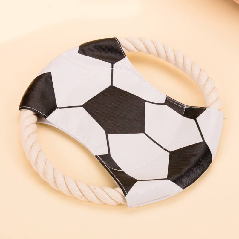 Cuerda de algodón lienzo Frisbee perro especial Frisbee mascota juguete suave Frisbee lienzo suministros de entrenamiento