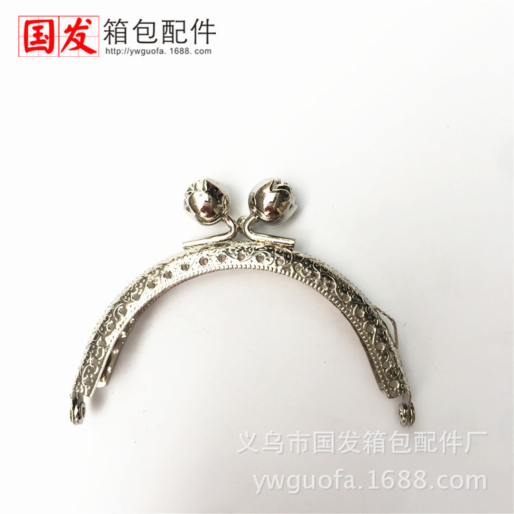 8.5CM semicircular en relieve rosa boca de oro DIY boca de oro bolsa de oro bronce oro ligero