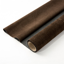 哇噢植绒布咖啡色水刺珠粒绒背胶绒布自粘绒布眼镜盒首饰盒绒布