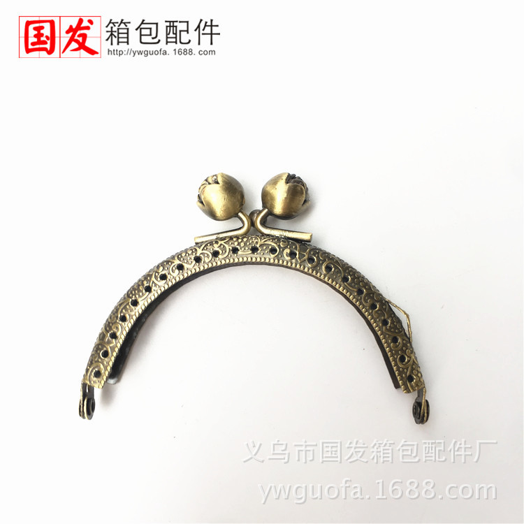 8.5CM semicircular en relieve rosa boca de oro DIY boca de oro bolsa de oro bronce oro ligero