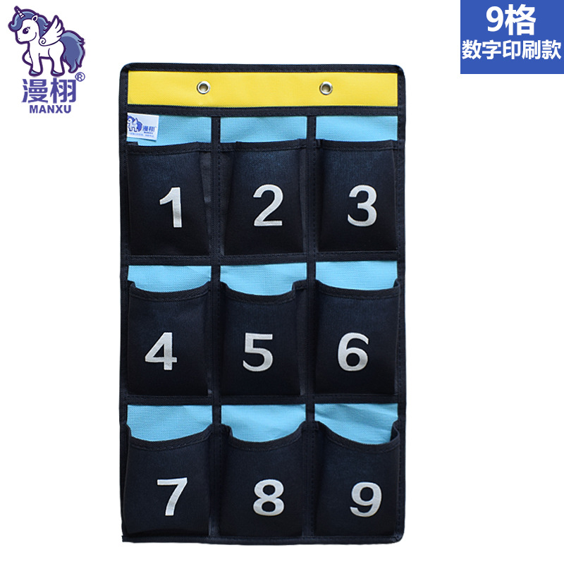 Amazon 20 Grid Class bolsa de teléfono móvil bolsa de almacenamiento detrás de la puerta bolsa de almacenamiento Tarjeta de aula bolsa de organización bolsa colgante no tejida