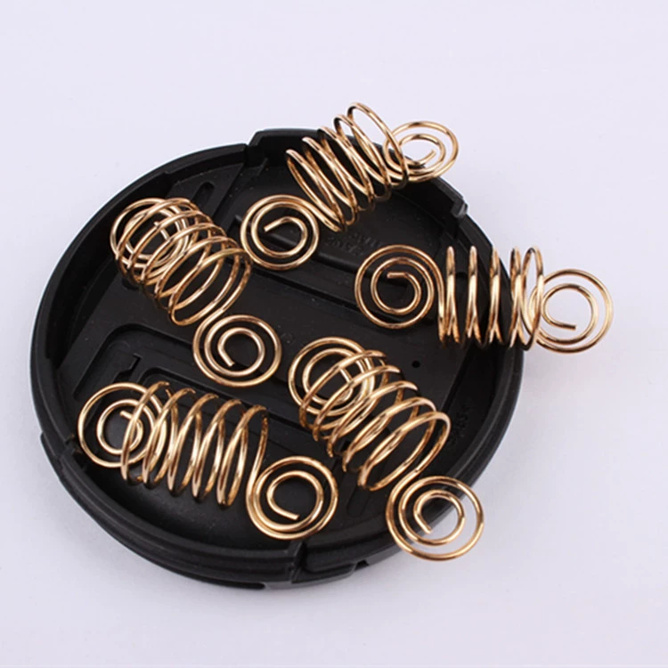 Spiral Hair Coil Hair Accessory, Electroplated Gold & Silver, Small Dreadlock/Faux-Extension Charm