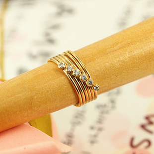 ��Ʒ����14K����ע���ʯ��ָָ�hDIY������14/20GF