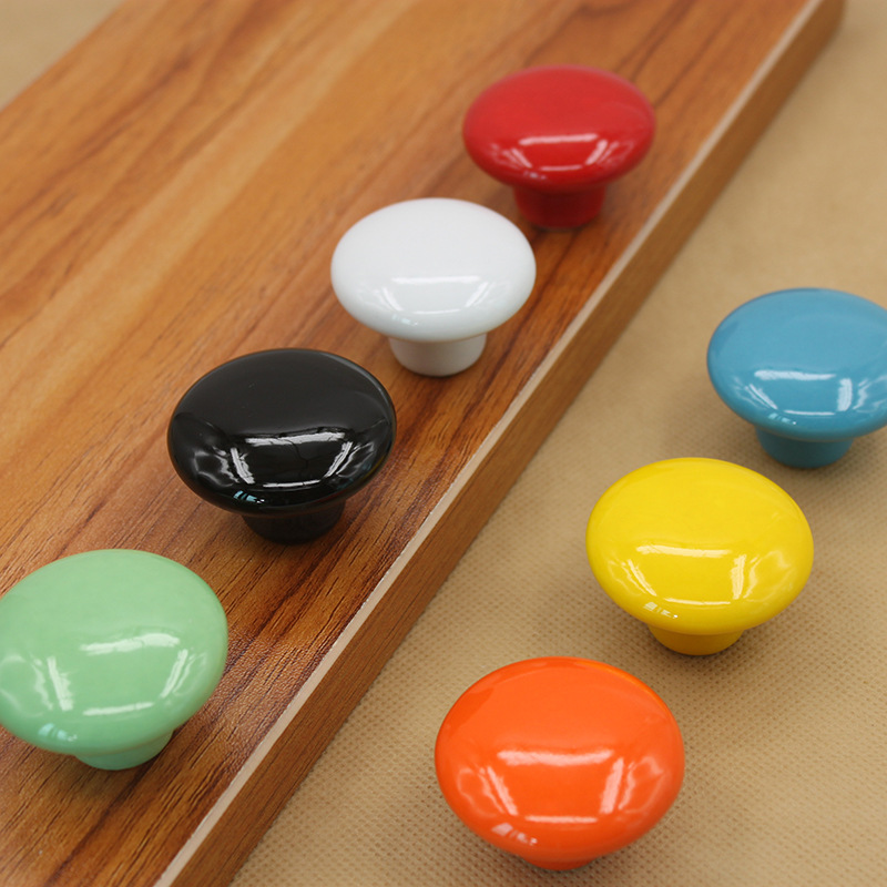 Foreign trade handles, seven color ceramic handles, children's countryside, modern European style ca