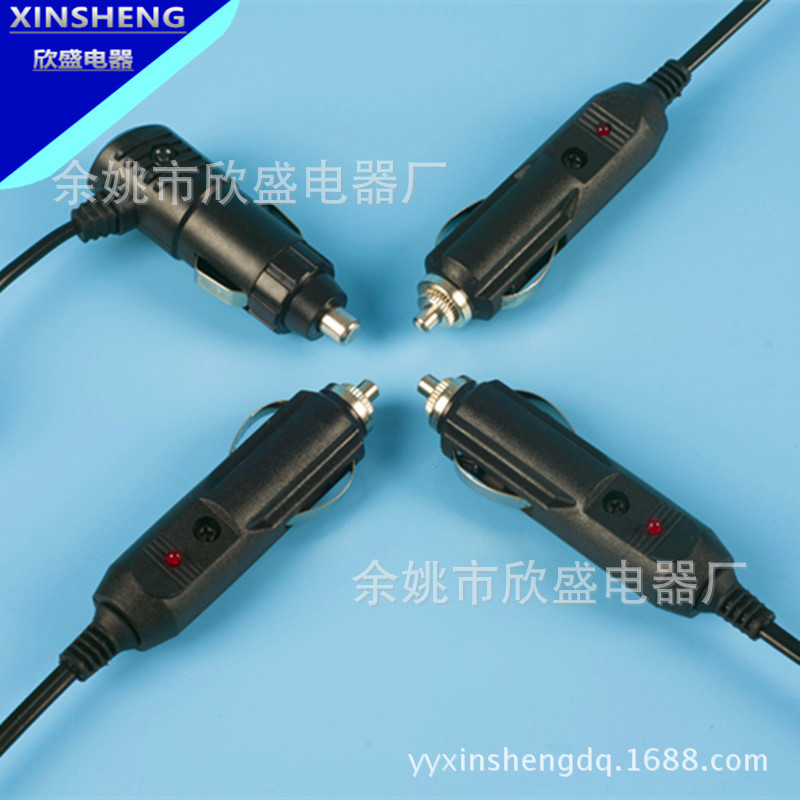 厂家批发点烟器dc插头线车载美式点烟器dc电源线B字插头电源线