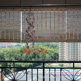 竹帘卷帘家用阳台遮光窗帘茶室隔断竹卷帘酒店民宿餐厅升降竹窗帘