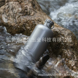 润钛五金制造纯钛水瓶户外炊具600毫升钛水瓶纯钛材质方便携带