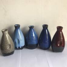 厂家供应五色彩釉陶瓷酒瓶 一斤装小酒坛 0.5kg小容量陶瓷小酒壶