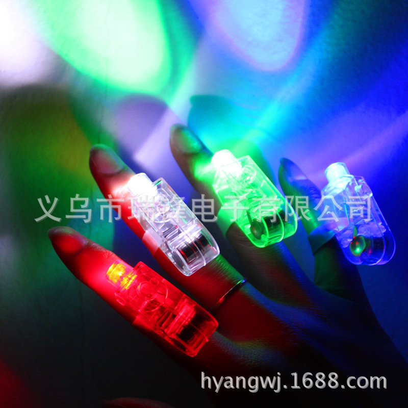 手指灯led花手灯花手指摇彩灯发光玩具儿闪光戒指灯地摊玩具批发