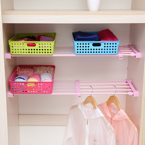 Shelf separator wardrobe cabinet shoe cabinet divider storage rack nail-free extendable storage rack shelf dorm room magic item dropshipping