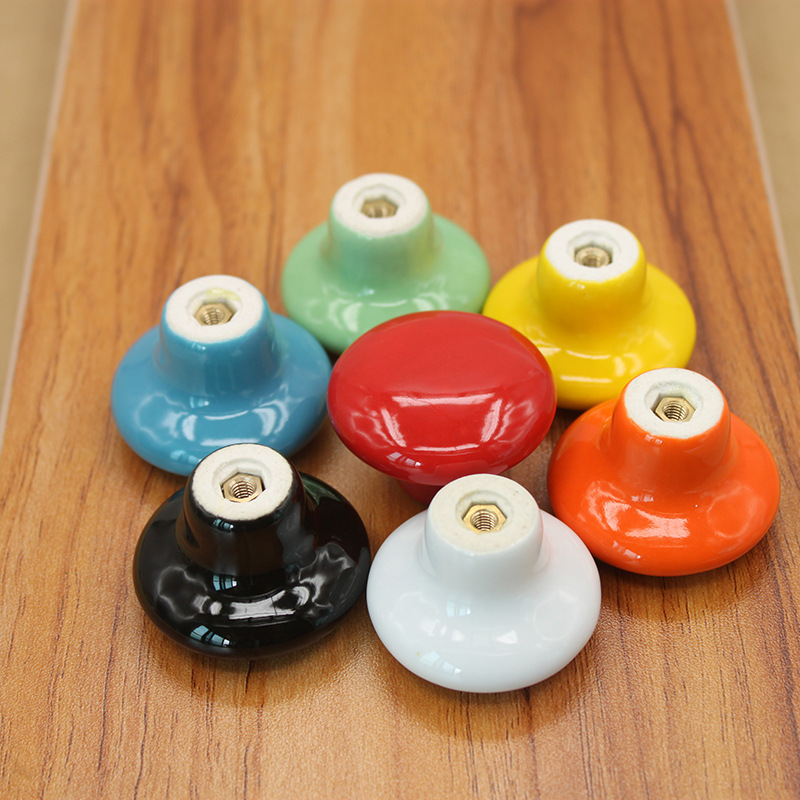 Foreign trade handles, seven color ceramic handles, children's countryside, modern European style ca