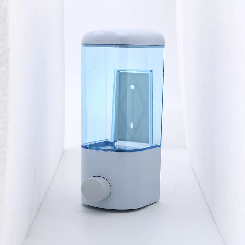 Wall-Mounted Manual Liquid Soap Dispenser for Hotel and Home, White Titanium Plastic, 自主 Brand