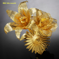 Dragon Sensation Rose Lily Creative Metal Puzzle DIY Assembly Model Rose Valentine's Day Gift for Girls