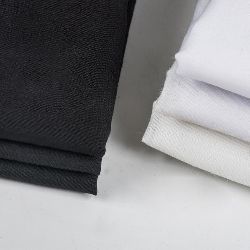 现货供应45涤棉包边布 涤棉纱卡布料箱包尘沙服装辅料