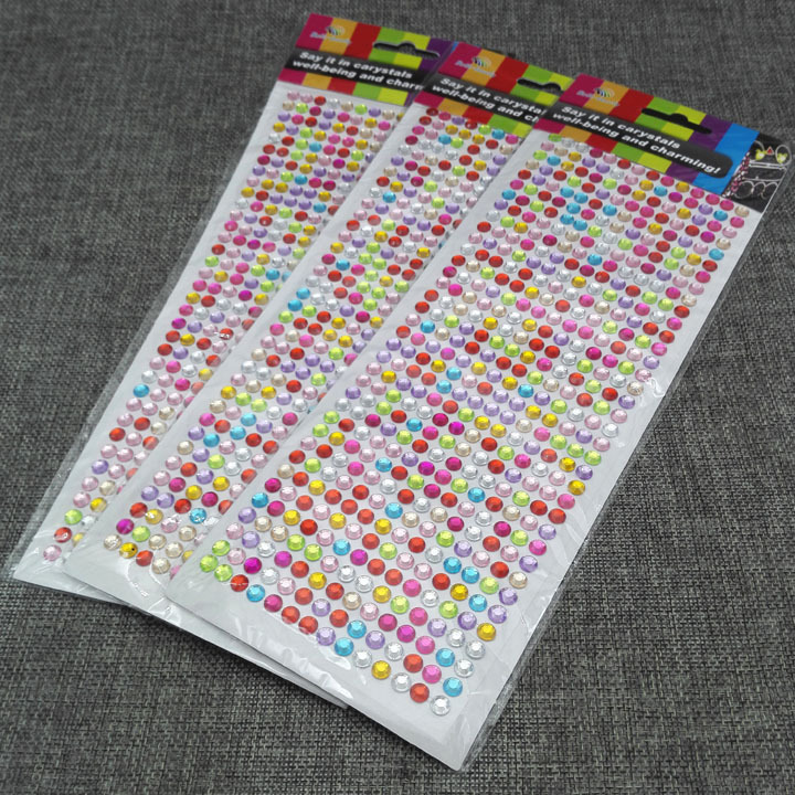 A2628 colorido largo diamante pegatinas niños rhinestone pasta decorativa teléfono móvil pegatinas DIY dos yuanes tienda al por mayor image 3