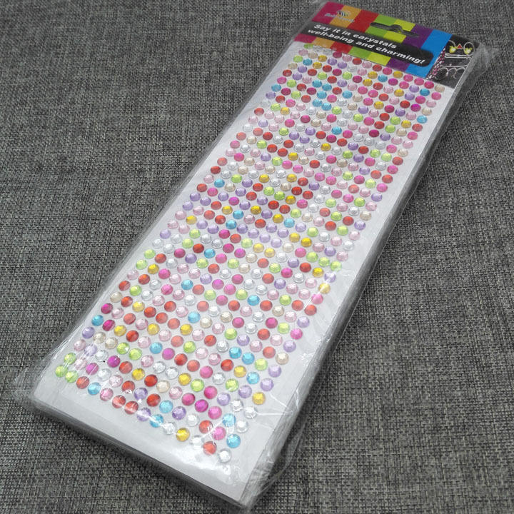 A2628 colorido largo diamante pegatinas niños rhinestone pasta decorativa teléfono móvil pegatinas DIY dos yuanes tienda al por mayor image 2