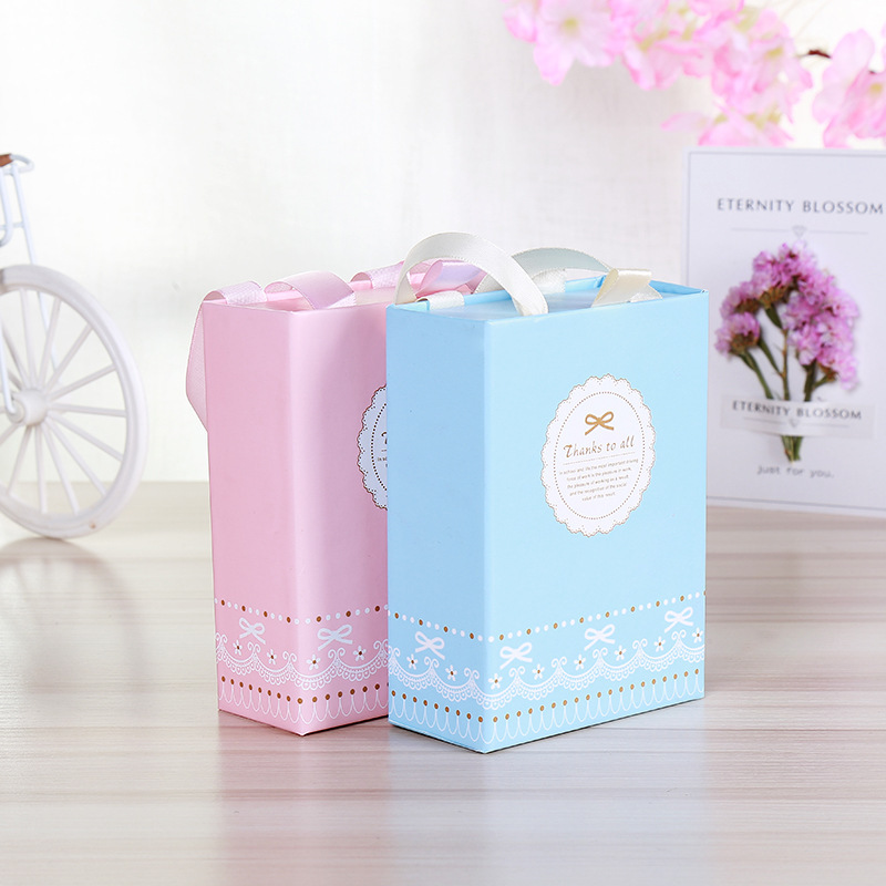 Caja de regalo de cajón extraíbles portátil rosa pequeña y fresca Caja de dulces de graduación Caja de regalo de mano Caja de embalaje de regalo