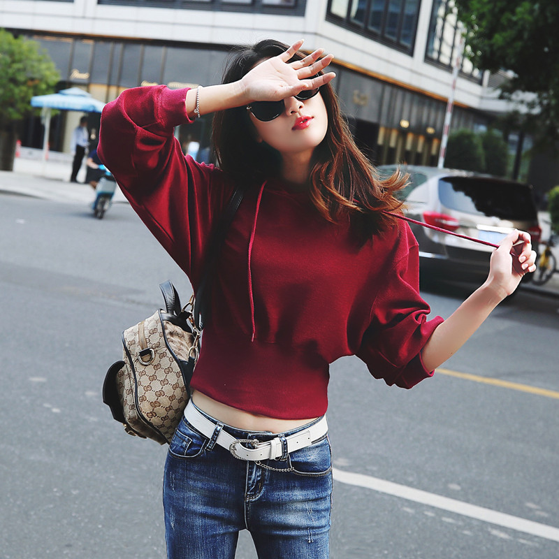 2026 Spring and Autumn New Style Loose Waist-Slimming High-Waisted Crop Top Sports Casual Jacket Fashionable Short Sweatshirt for Women Trendy