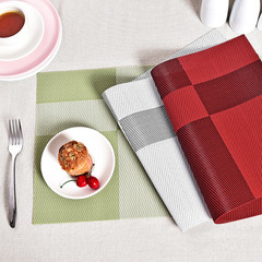 Factory direct supply kitchen supplies heat insulation placemat PVC solid color Teslin placemat