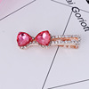 Crystal, hairgrip, hair accessory, bangs with bow, Korean style, wholesale