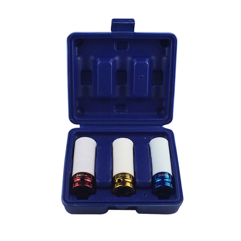 批发3PC气动轮胎扳手套筒 轮胎汽修五金工具 汽修专用彩色套筒