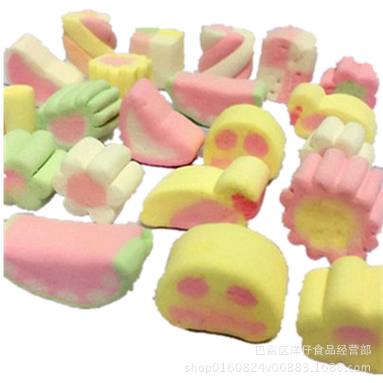 彩色花式棉花糖1000g蛋糕烘焙装饰儿童休闲创意零食