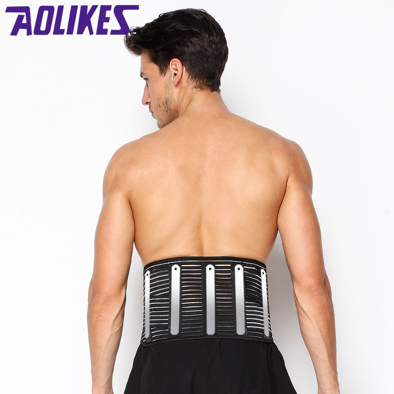 Deportes placa de acero cinturón fitness soporte de levantamiento de pesas cinturón de compresión cinturón de fijación lumbar transpirable cintura soporte al por mayor