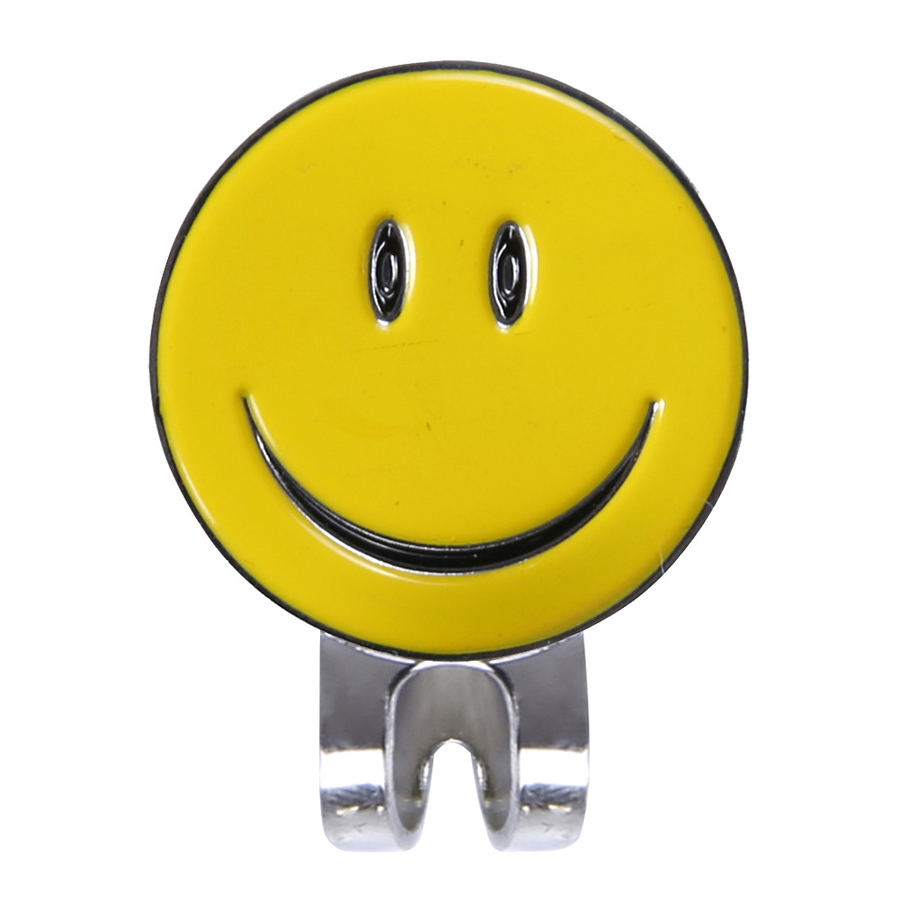 Yuofan fuente de suministro en stock Fábrica de comercio electrónico jaja cara sonriente sonrisa clip magnético de metal suministros clip de sombrero de golf