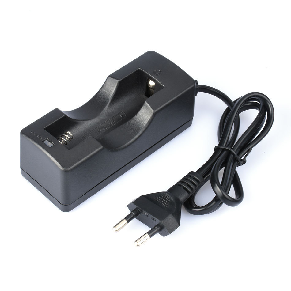 厂家批发18650单充4.2V锂电池充电器单槽线充座充手电充电器安全