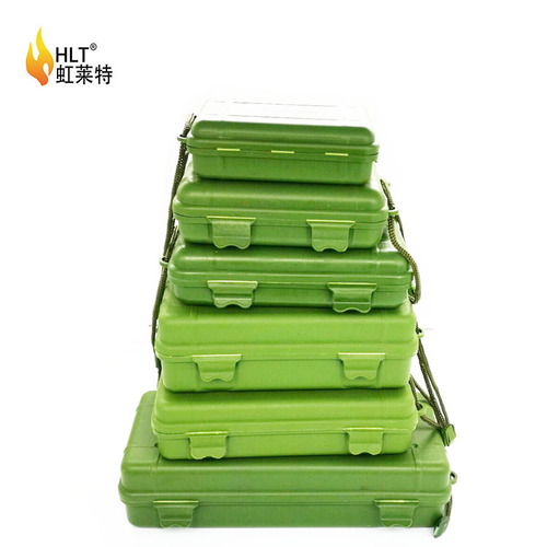 Factory wholesale flashlight special gift box storage box military green plastic box anti-pressure, shockproof and waterproof flashlight