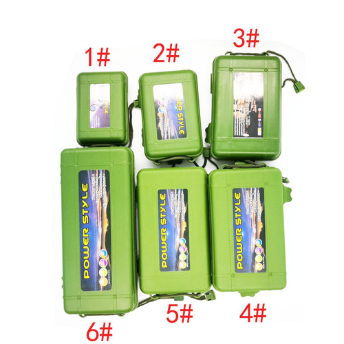 Factory wholesale flashlight special gift box storage box military green plastic box anti-pressure, shockproof and waterproof flashlight