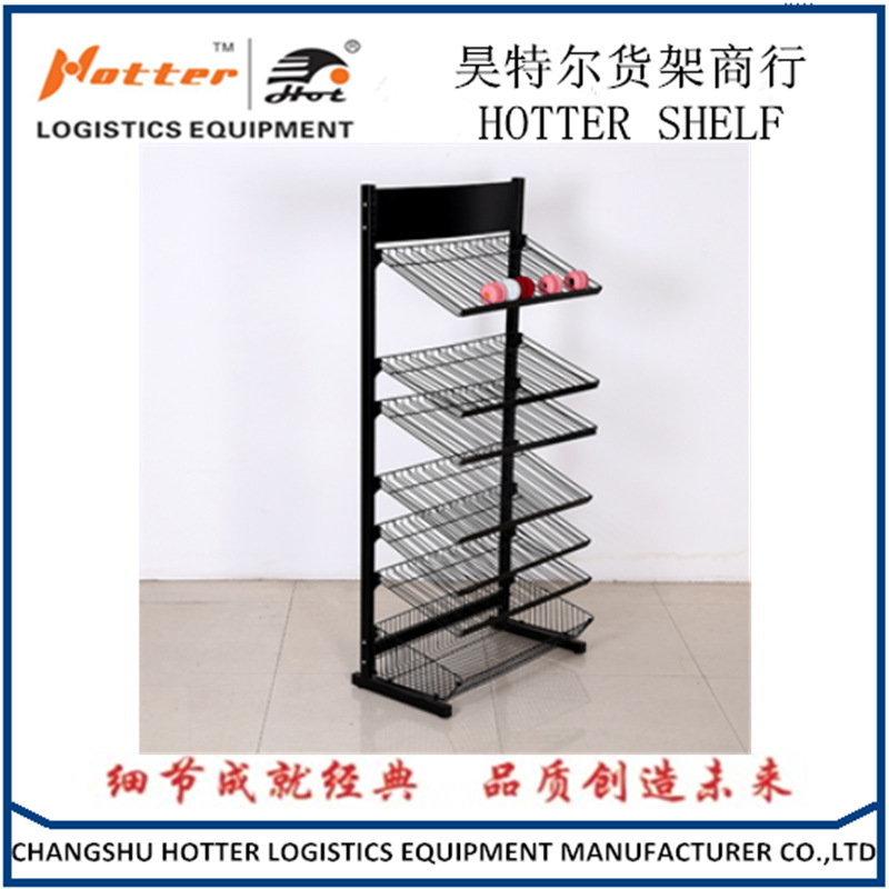 多用途金属置物架单面7层黑色毛线球丝带铁丝展示架 置物架