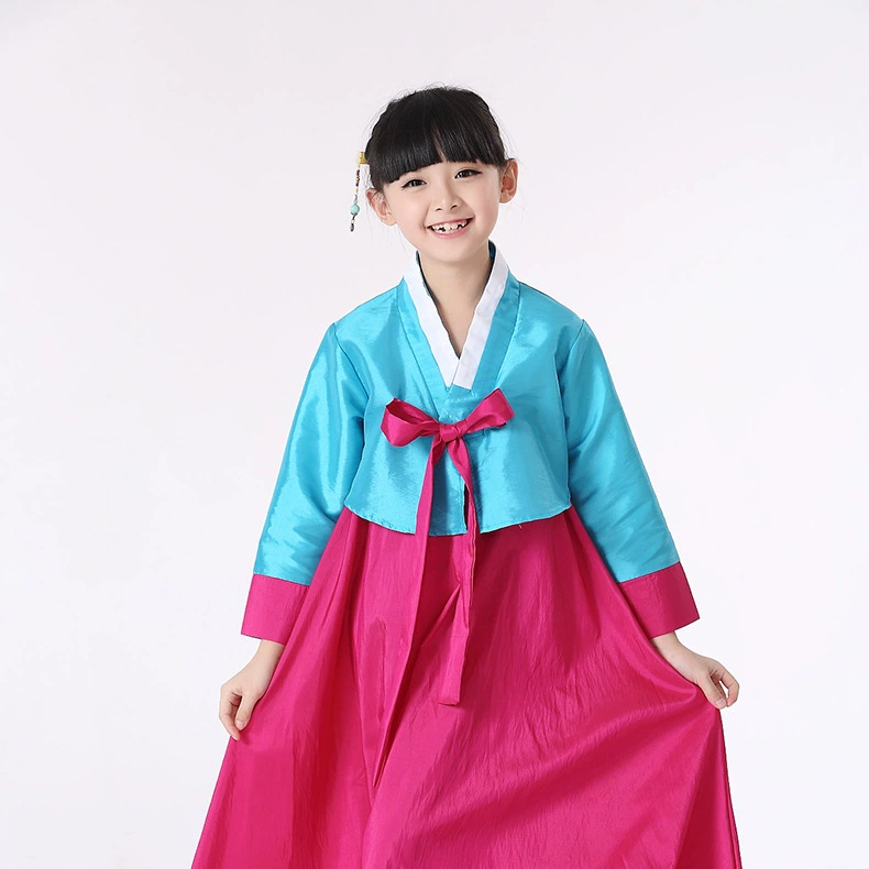 Корейская традиционная одежда с короткими рукавами, костюм для классического корейского танца, костюм для ежегодных выступлений, этнический костюм для выступлений этнических групп, в комплекте с заколкой для волос.