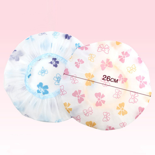 Stylish thickened waterproof shower cap, bathing, makeup and care cap, kitchen fume-proof hat, PVC shower cap