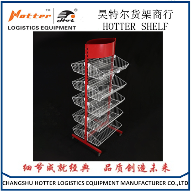 现货创意落地式金属展示架 加工铁线双面薯条面包架置物架