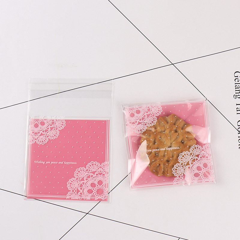 烘焙饼干曲奇食品包装袋  饰品小样试用装小包装袋opp自粘7*7+3